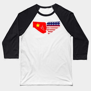 Vietnam & USA Fist Bump Patriot Flag Series Baseball T-Shirt